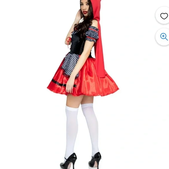 Wonderland Women's Miss Riding Hood Female Adult Red Halloween Dress Cos… - Picture 9 of 10